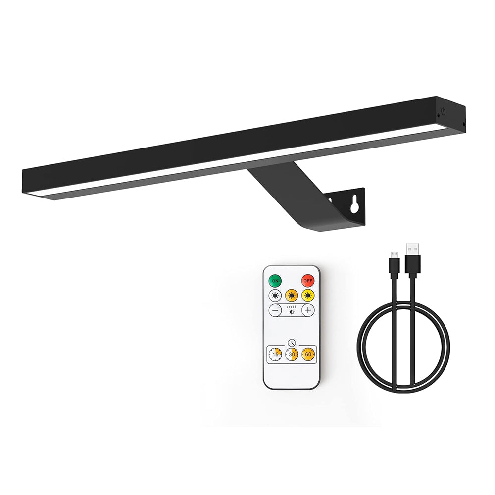 INTELIVE Wireless Rechargeable Picture Light with Remote, Painting Light with 3 Lighting Colors, Art Light for Paintings, Full Metal Picture Wall Light for Picture Gallery Dart