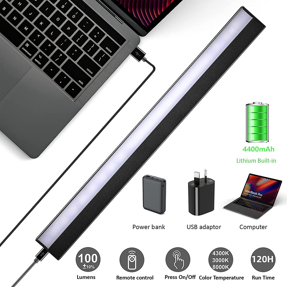 INTELIVE Wireless Rechargeable Picture Light with Remote, Painting Light with 3 Lighting Colors, Art Light for Paintings, Full Metal Picture Wall Light for Picture Gallery Dart