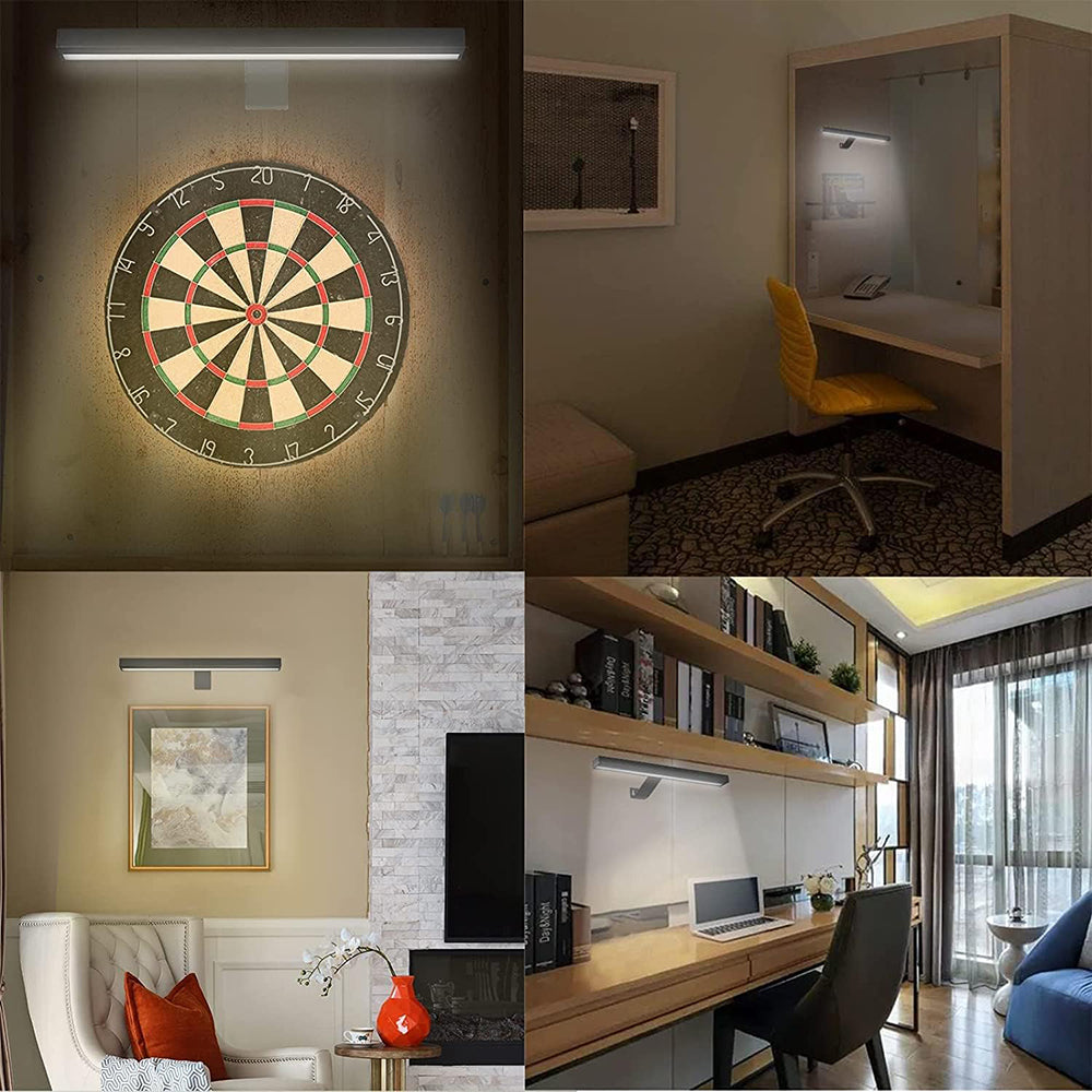 INTELIVE Wireless Rechargeable Picture Light with Remote, Painting Light with 3 Lighting Colors, Art Light for Paintings, Full Metal Picture Wall Light for Picture Gallery Dart