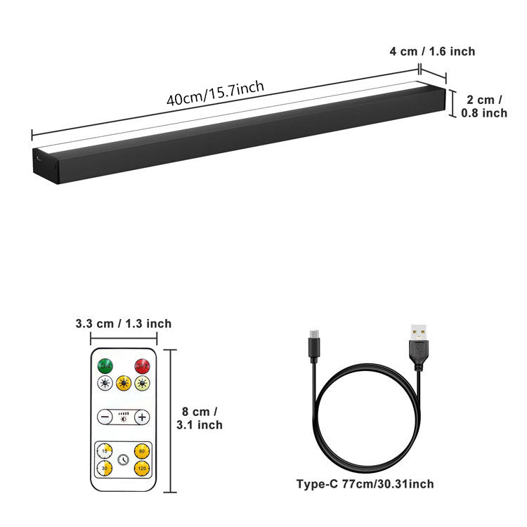 INTELIVE Wireless Rechargeable Picture Light with Remote, Painting Light with 3 Lighting Colors, Art Light for Paintings, Full Metal Picture Wall Light for Picture Gallery Dart